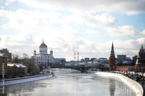 Winter landscape in the Russian capital Moscow