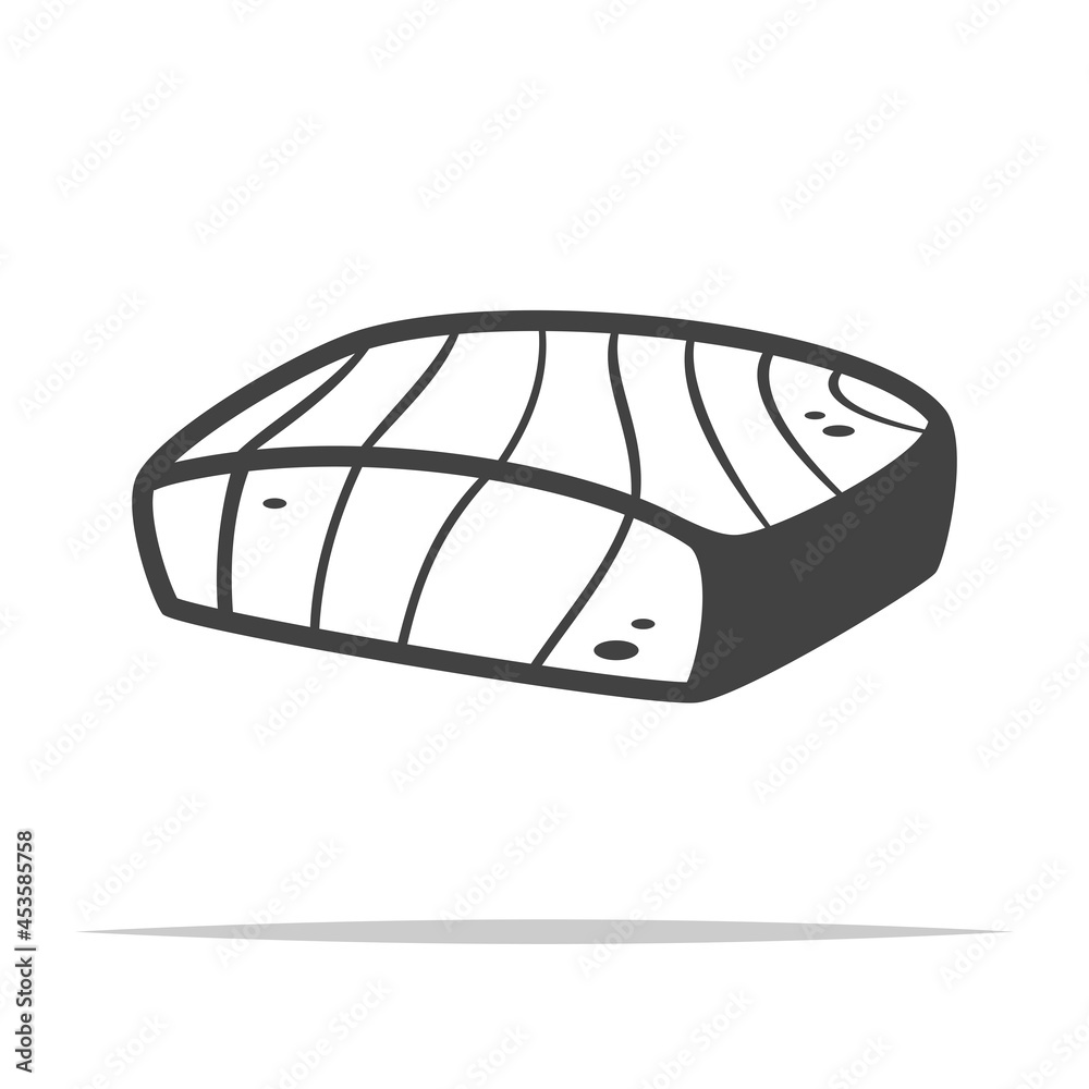 Salmon fillet icon transparent vector isolated Salmon fillet icon transparent vector isolated