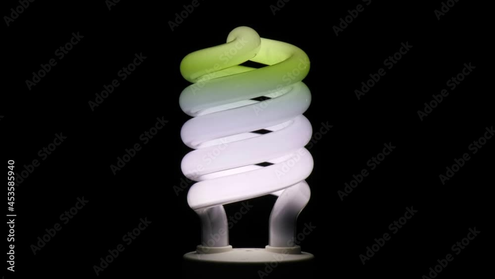 Flickering spiral light bulb. Light bulb burned out. economical production. Flickering spiral light bulb. Light bulb burned out. economical production.