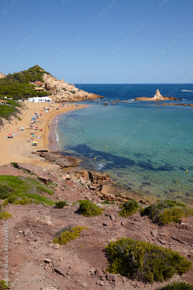 The beach of Cala Pregonda, Menorca,Balearic Islands, Spain