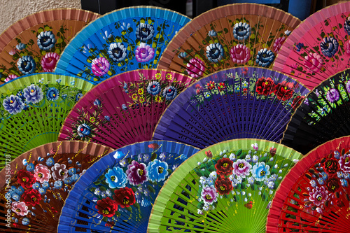 Traditional fans in a Shop, Seville, Spain