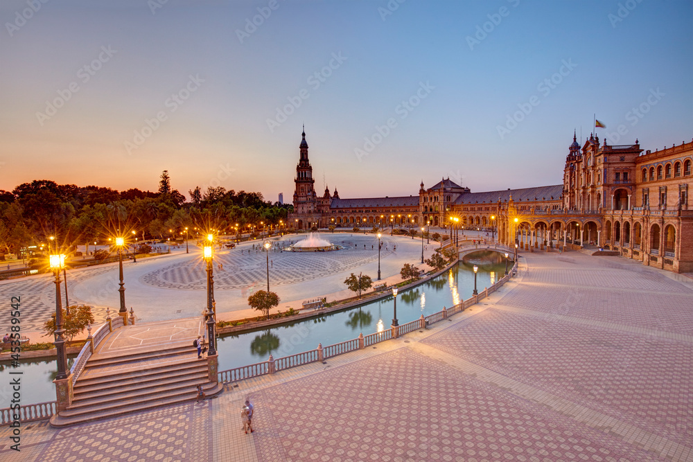 Plaza de España (Spain Square) in Seville, Spain