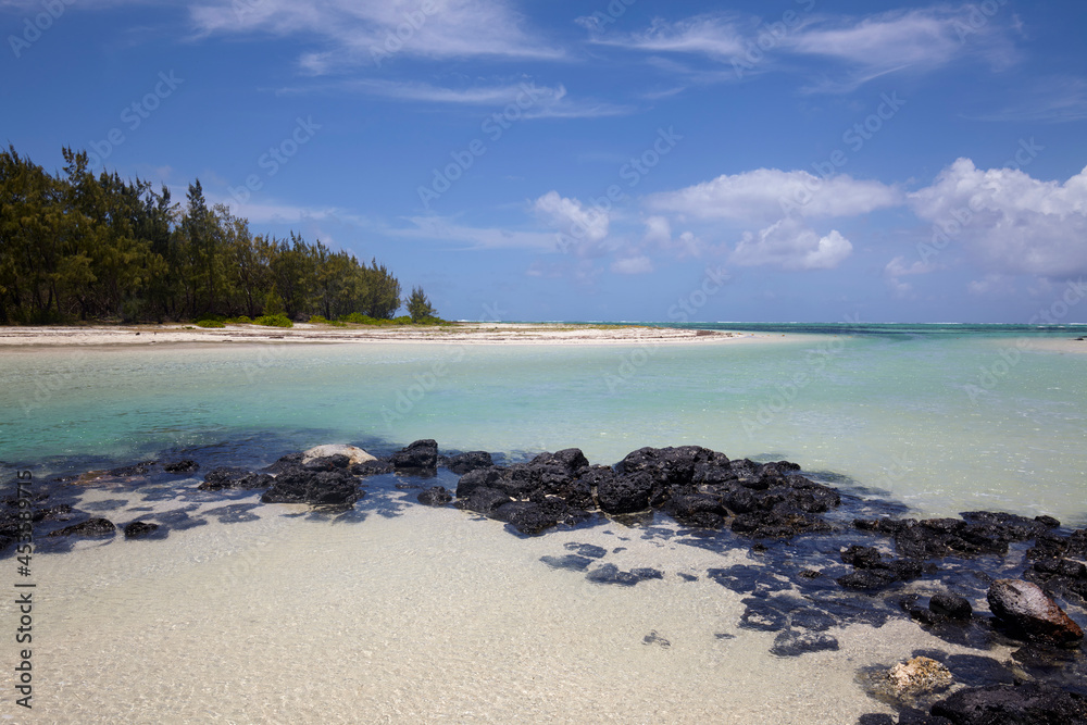 The white beaches of Ile aux Cerfs, Mauritius The white beaches of Ile aux Cerfs, Mauritius