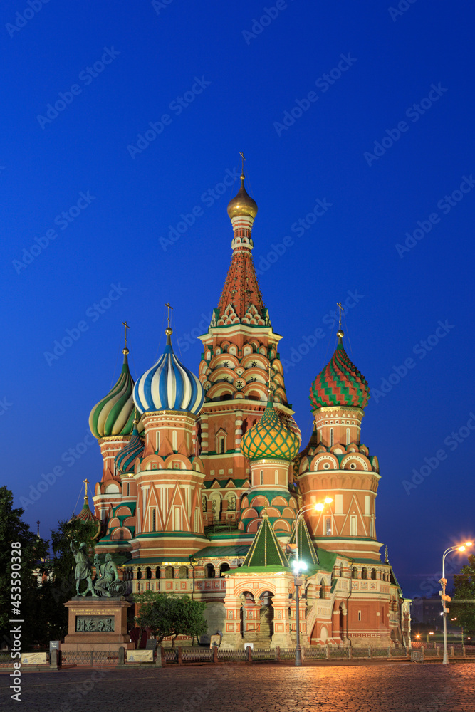 Saint Basil's Cathedral, or Cathedral of Vasily the Blessed, in the Red Square, Moscow, Russia