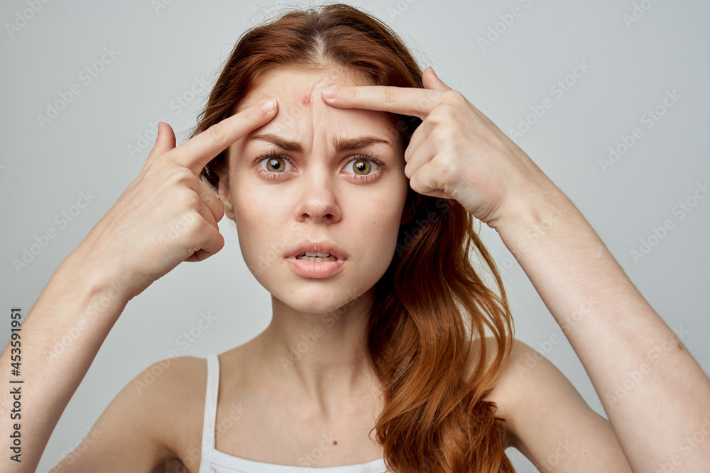 Fototapeta premium pretty woman hygiene treatment cosmetology Studio