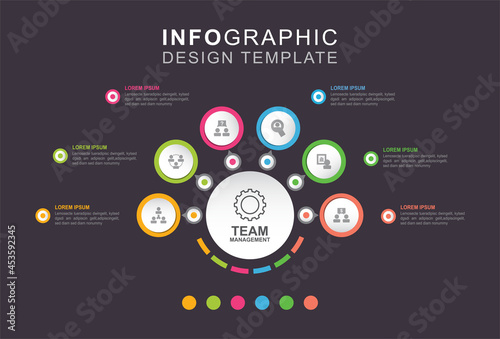 Infographic business management and financial time