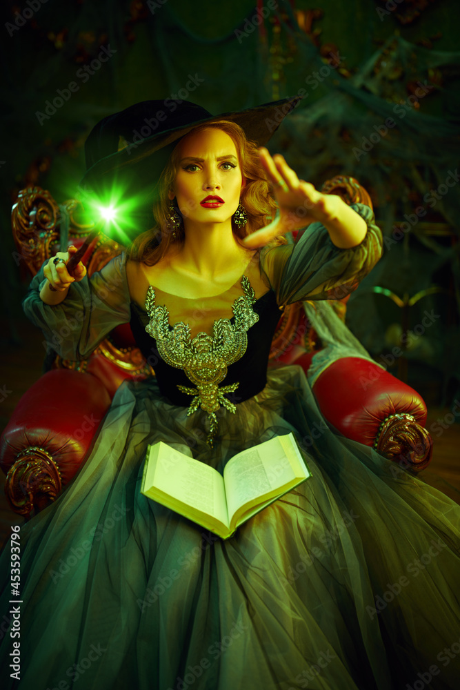 witch with a book of spell