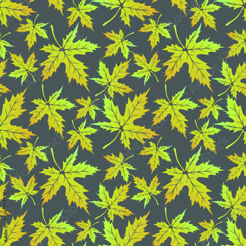 Seamless pattern with Maple leaves. Design for textiles, fabric, tapestries.