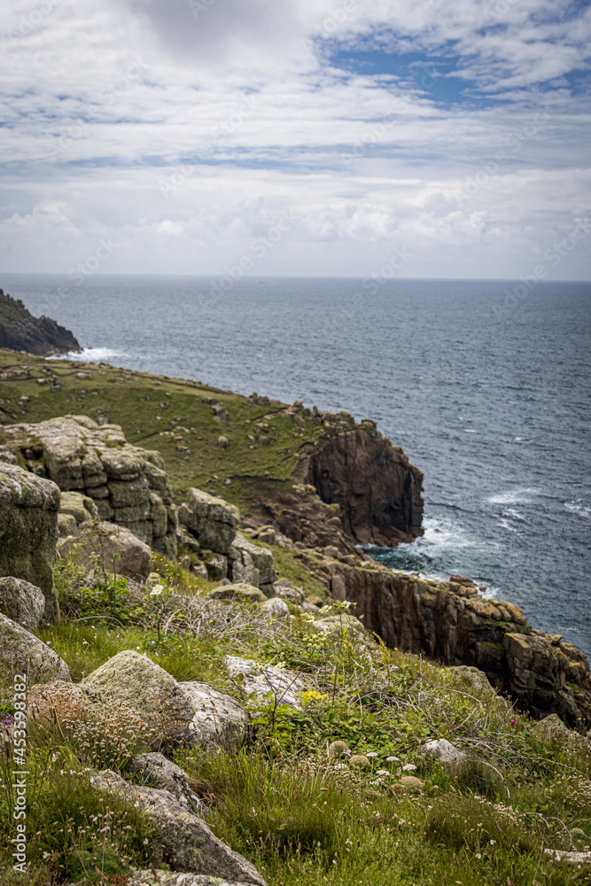 Rocky headland at Land's End, Cornwall, England