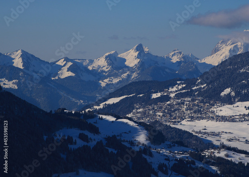 Village Leysin in winter, view from Isenau. © u.perreten