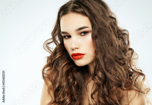 pretty woman attractive look luxury light background