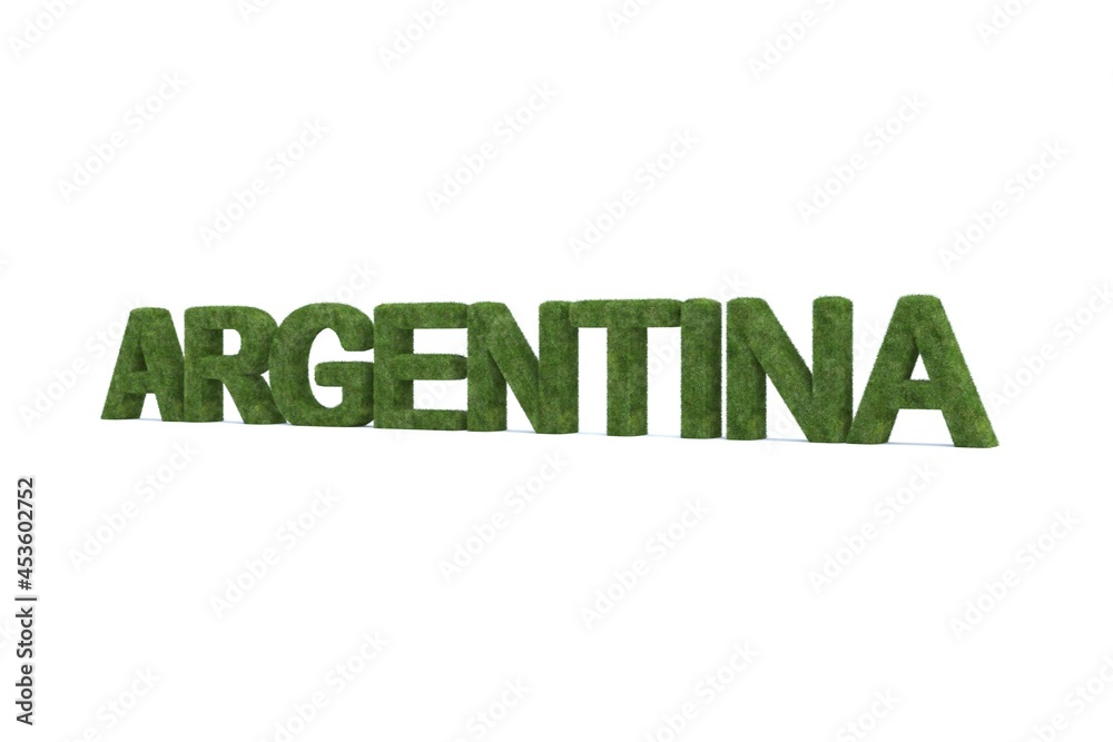 3d rendering of Argentina word isolated on white background 3d rendering of Argentina word isolated on white background