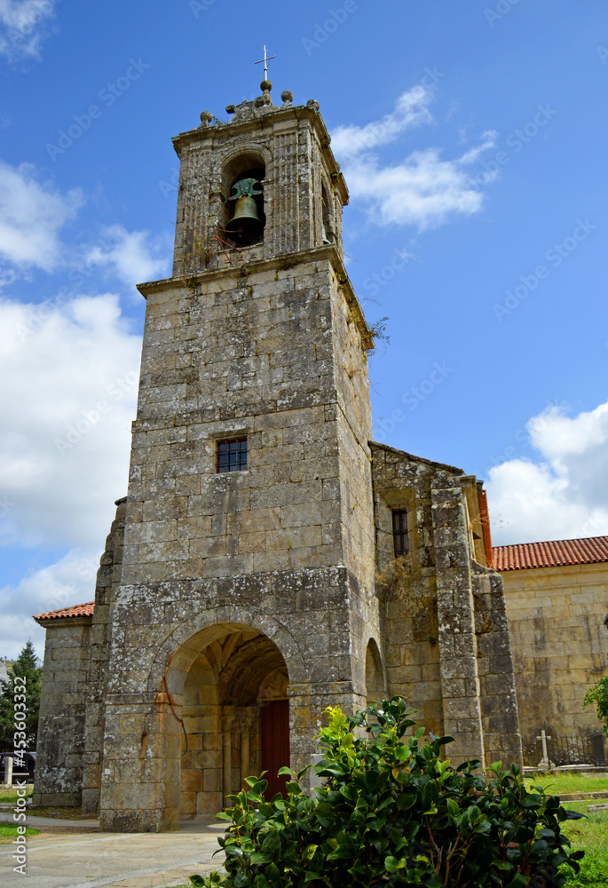 Caldas de Reis Iglesia de Santa María, provincia de Pontevedra, Galicia España. Caldas de Reis está en el Camino Portugués del Camino de Santiago
