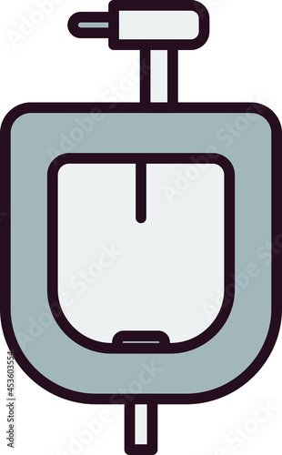 Urinal Line filled Vector Line Icon Design