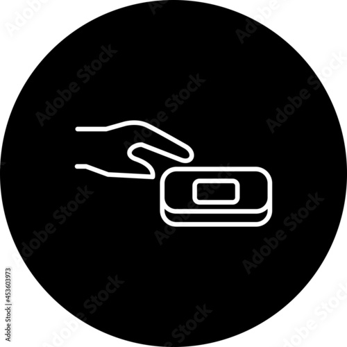 Hand wash Line Inverted Vector Line Icon Design