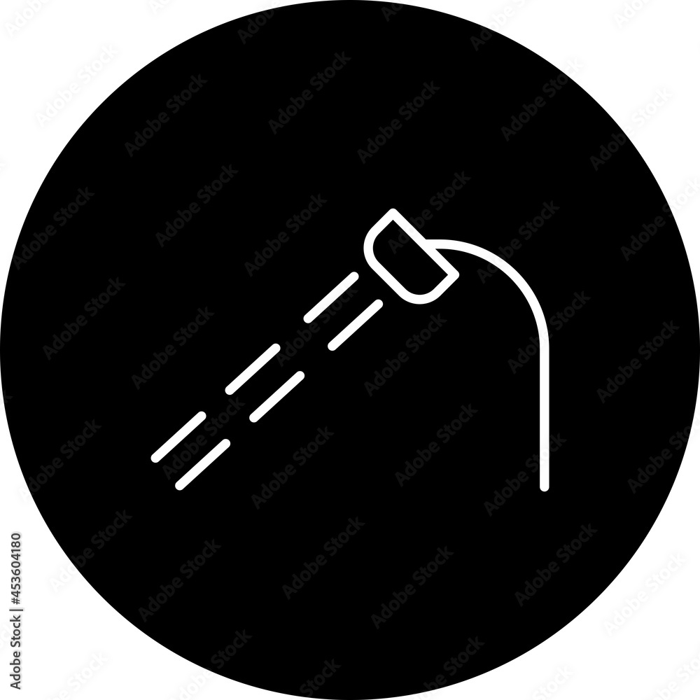 Shower Line Inverted Vector Line Icon Design Shower Line Inverted Vector Line Icon Design