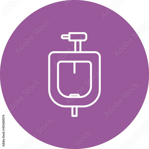 Urinal Line Inverted Vector Line Icon Design