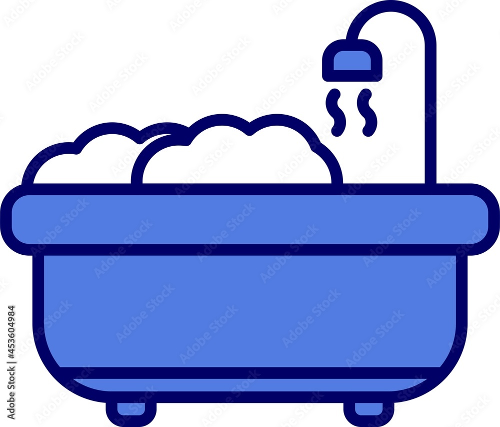 Bath Tub Line Inverted Vector Line Icon Design Bath Tub Line Inverted Vector Line Icon Design