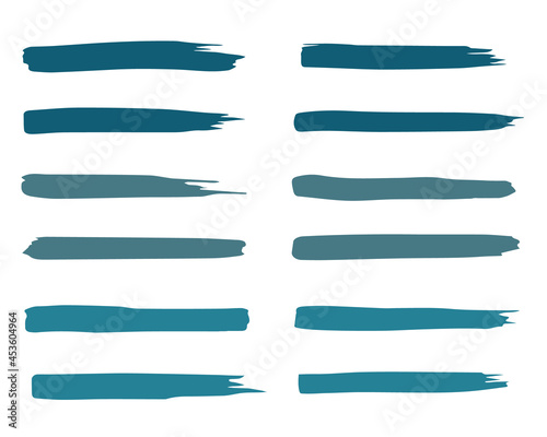 Background for your text. Set of blue ink strokes. Stylish elements. Blue brush elements. Dirty decoration elements.
