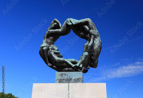 Canvas Print sculptures in Vigeland Sculpture Park, Frogner park, Oslo