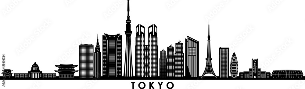 TOKIO Japan Asia City Skyline Vector
