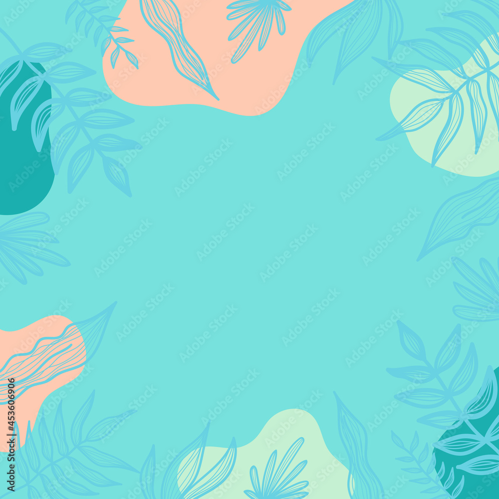 Abstract blueish creative universal artistic hand drawn minimal floral templates. Good for colorful poster, card, invitation, flyer, cover, banner, placard, brochure and summer background. Abstract blueish creative universal artistic hand drawn minimal floral templates. Good for colorful poster, card, invitation, flyer, cover, banner, placard, brochure and summer background.