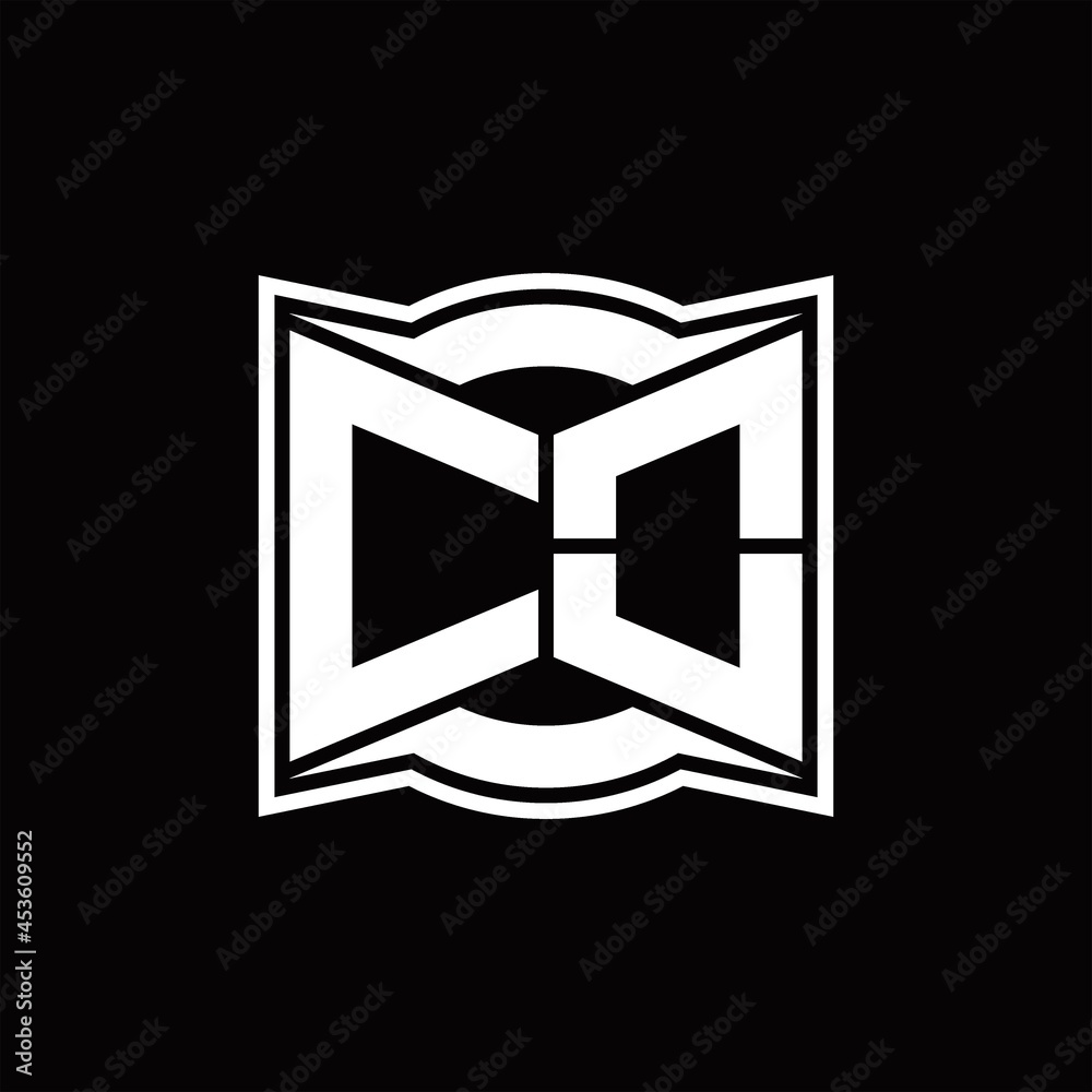 CO Logo monogram with abstract shape design template CO Logo monogram with abstract shape design template