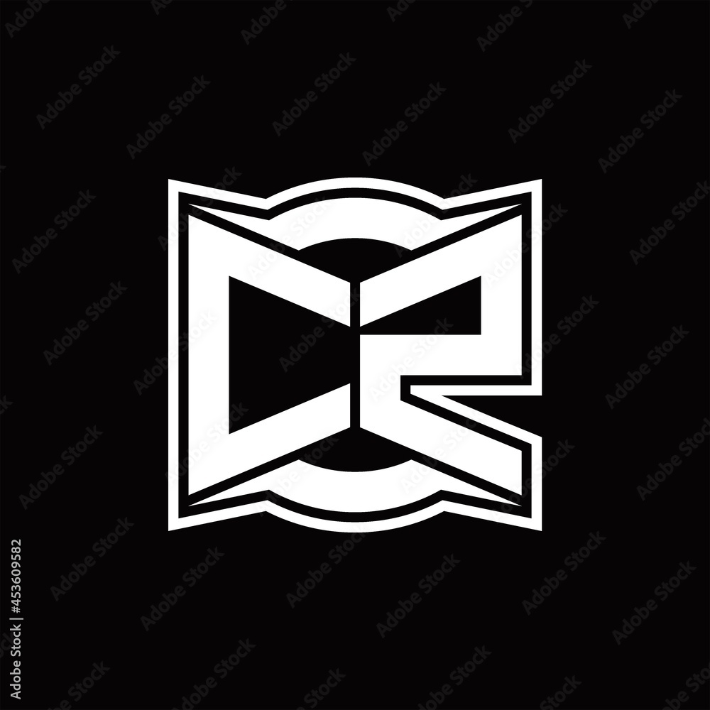CZ Logo monogram with abstract shape design template CZ Logo monogram with abstract shape design template