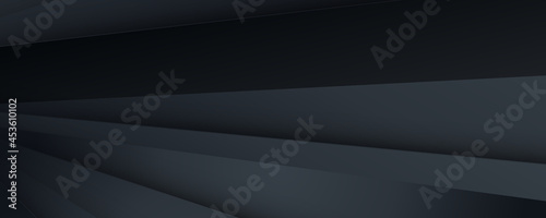 Modern simple 3D black banner background. Vector abstract graphic design banner pattern background template.