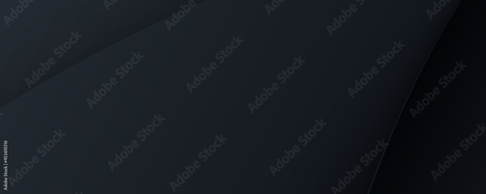 Modern simple 3D black banner background. Vector abstract graphic design banner pattern background template.