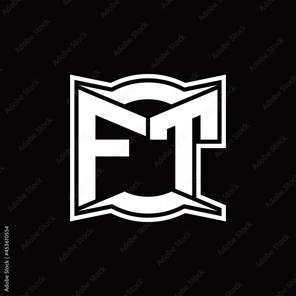 FT Logo monogram with abstract shape design template FT Logo monogram with abstract shape design template