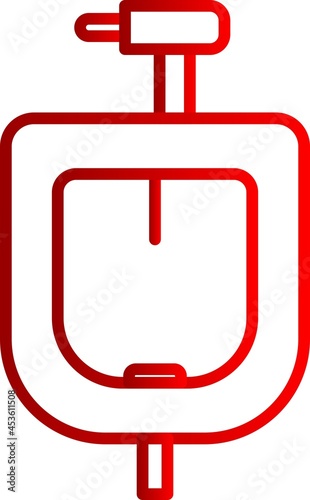 Urinal Line Inverted Vector Line Icon Design