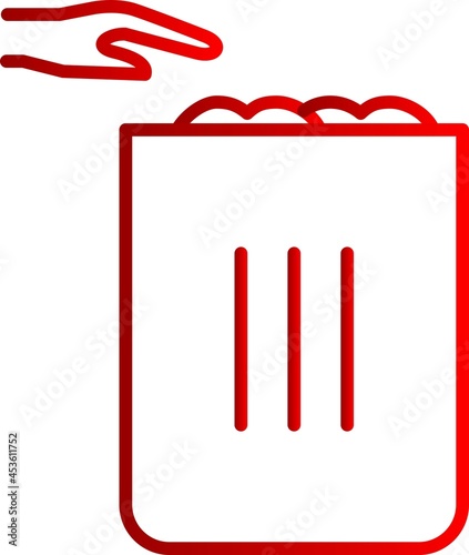 Use Trash Bin Line Inverted Vector Line Icon Design