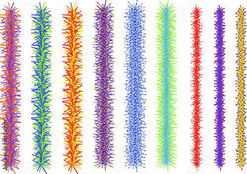 bright multi-colored Christmas tree tinsel for interior decoration