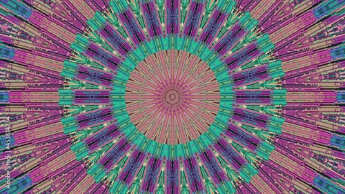Abstract Kaleidoscope Mandala Digital Video Art