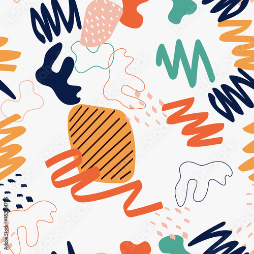 Abstract simple shape seamless pattern background. Vector illustration