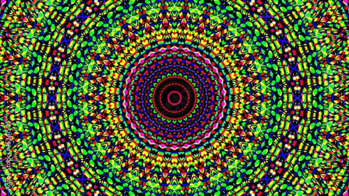 Abstract Kaleidoscope Mandala Digital Video Art