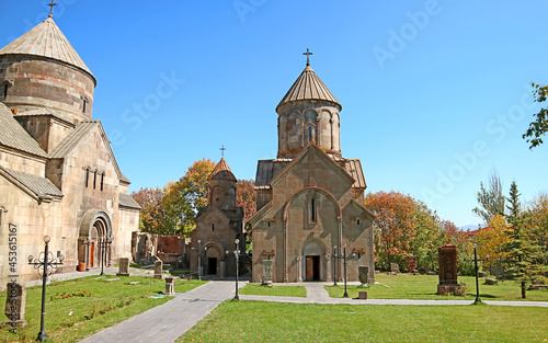 Katoghike church in Kecharis medieval monastic complex located in the ski resort town of Tsakhkadzor, Armenia photo