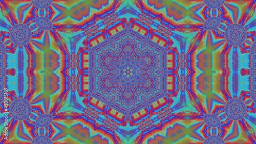Abstract Kaleidoscope Mandala Digital Video Art