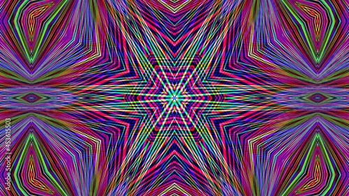 Abstract Kaleidoscope Mandala Digital Video Art