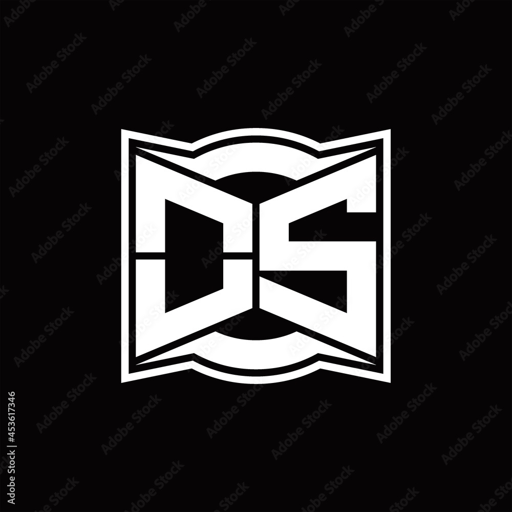 OS Logo monogram with abstract shape design template OS Logo monogram with abstract shape design template