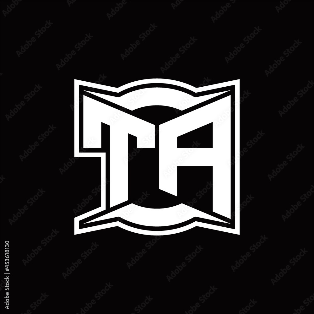 TA Logo monogram with abstract shape design template TA Logo monogram with abstract shape design template