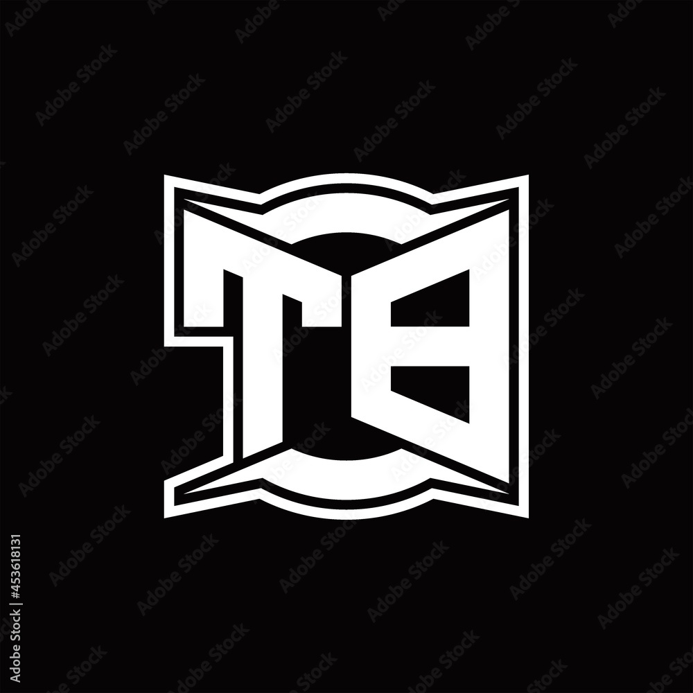 TB Logo monogram with abstract shape design template TB Logo monogram with abstract shape design template