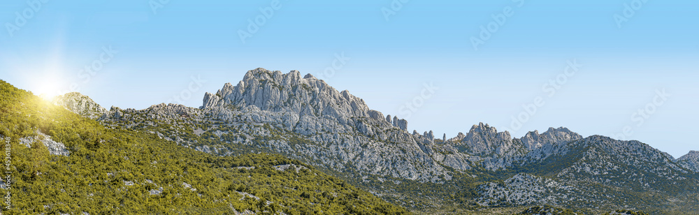 Picturesque rock. Mountain Tulove Grede in Croatia
