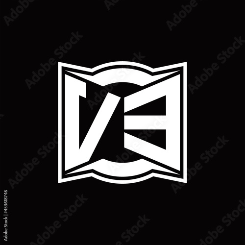 VE Logo monogram with abstract shape design template © Deita
