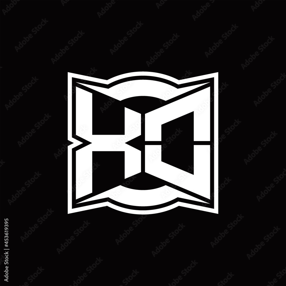 XO Logo monogram with abstract shape design template XO Logo monogram with abstract shape design template