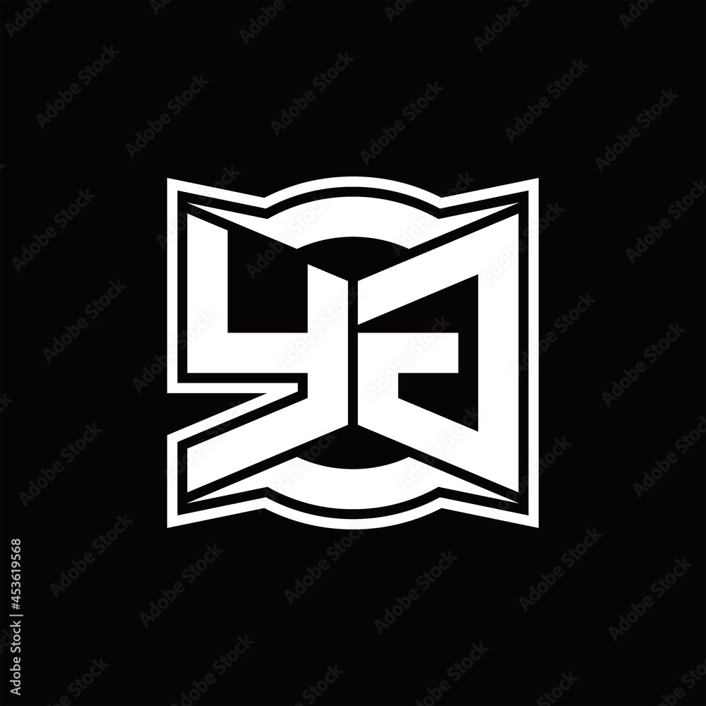 YG Logo monogram with abstract shape design template YG Logo monogram with abstract shape design template