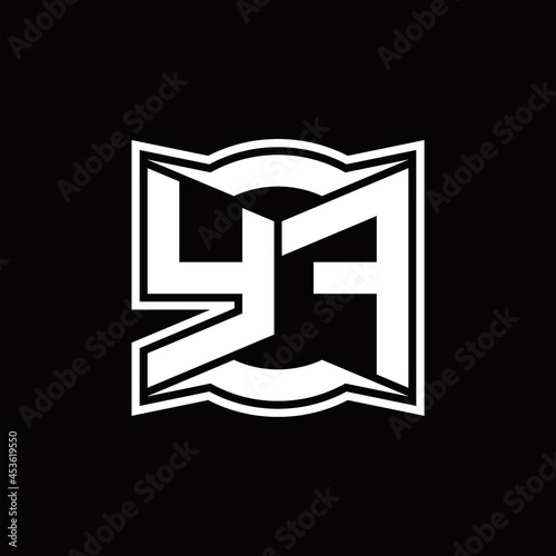 Free Download YF Logo monogram with abstract shape design template - GFXLoad