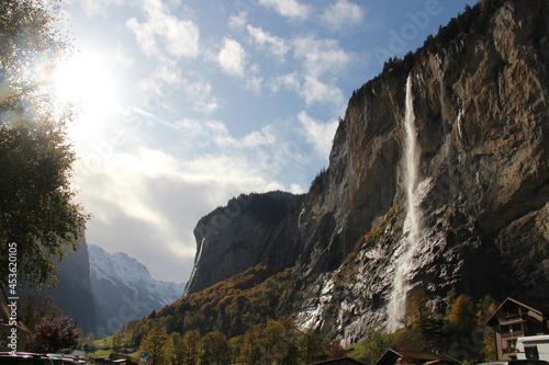 Staubbach falls in Lauterbrunnen, Switzerland