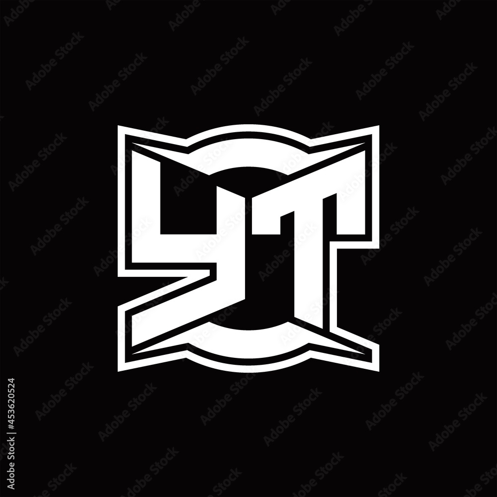 YT Logo monogram with abstract shape design template YT Logo monogram with abstract shape design template